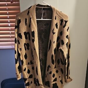 Zesica Leopard Print Cardigan